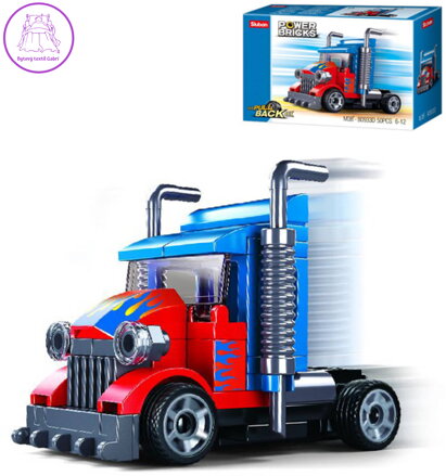 SLUBAN Power Bricks Tahač auto zpětný chod 50 dílků STAVEBNICE