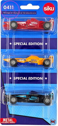 SIKU Auto závodní formule set 3ks závodnička model kov 0411