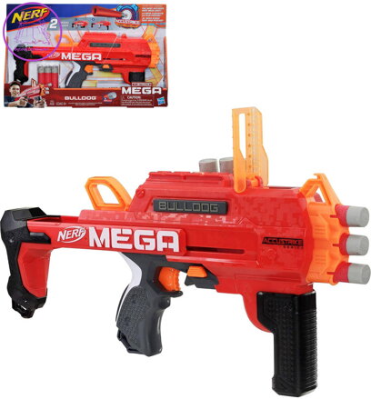 HASBRO NERF Mega Bulldog set blaster + 6 šipek AccuStrike