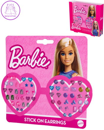 MATTEL BRB Barbie náušnice nalepovací dětské velká sada různé druhy plast
