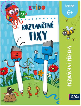 ALBI Kvído Roztančené fixy interaktivní sešit s aktivitami různé druhy