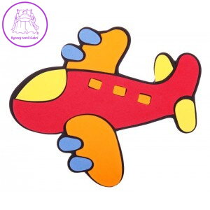 Dekorace Letadlo (pěnová samolepící na stěnu, sklo, nábytek apod.)