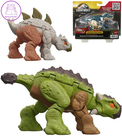 MATTEL Jurassic World dinosaurus pravěký ještěr s transformací 4 druhy plast