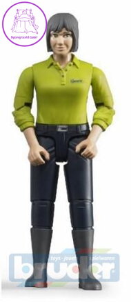 BRUDER 60405 Figurka žena tmavé kalhoty, zelená košile