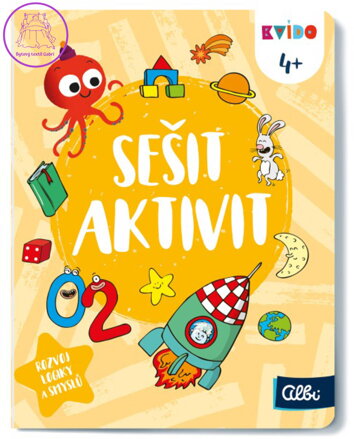 ALBI Kvído Sešit plný aktivit interaktivní úkoly pro děti 4+