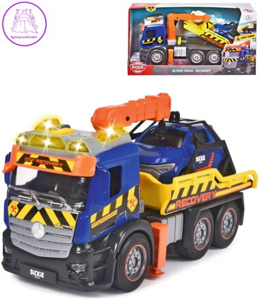 DICKIE Auto odtahová služba Mercedes + autíčko na baterie Světlo Zvuk