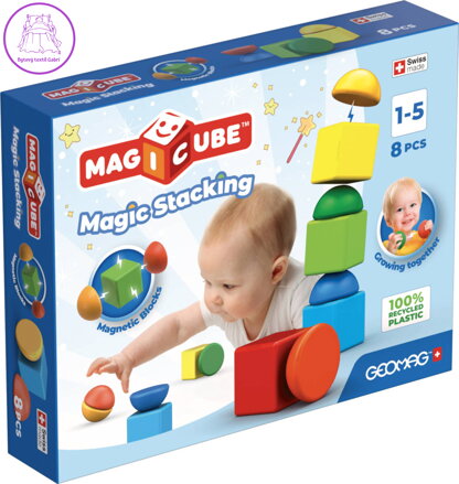 GEOMAG Magicube Stacking baby magnetická stavebnice 8 dílků