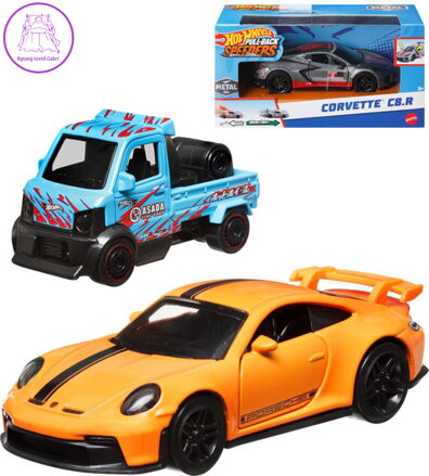 MATTEL HOT WHEELS Auto zpětný chod 1:43 kovové 8 druhů