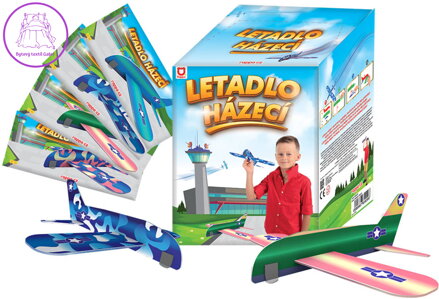 Letadlo soft házecí polystyrenové 20cm na házení různé druhy