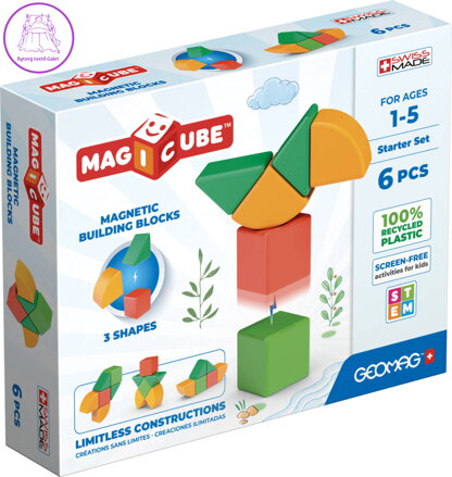 GEOMAG Magicube Shapes baby magnetická stavebnice 6 dílků