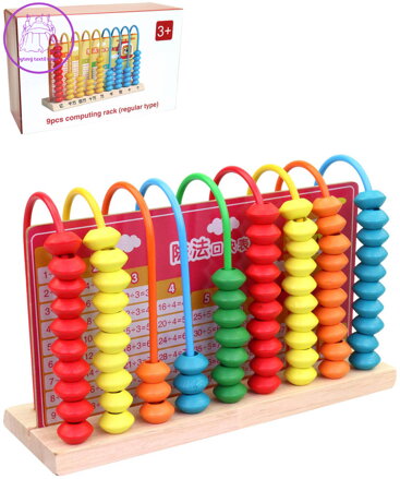 DŘEVO Počítadlo vertikální s početními příklady *DŘEVĚNÉ HRAČKY*