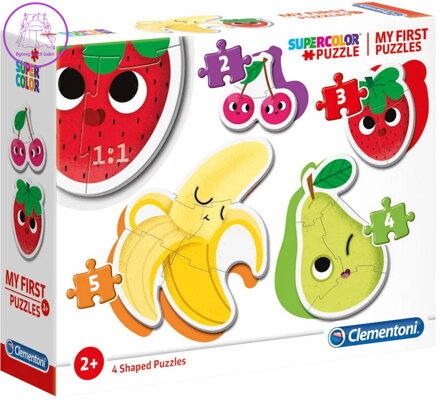 CLEMENTONI Moje první tvarované puzzle Ovoce baby skládačka 4v1