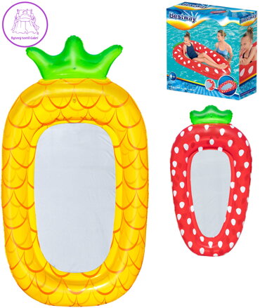 BESTWAY Nafukovací lehátko ananas / jahoda se síťkou do vody 43644