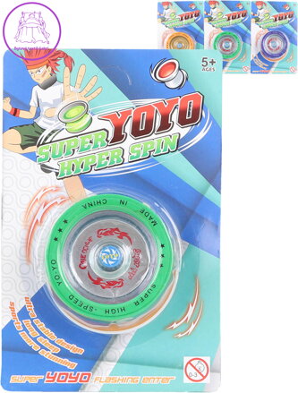 Jo Jo (yo-yo) kovové 7cm 3 barvy na kartě
