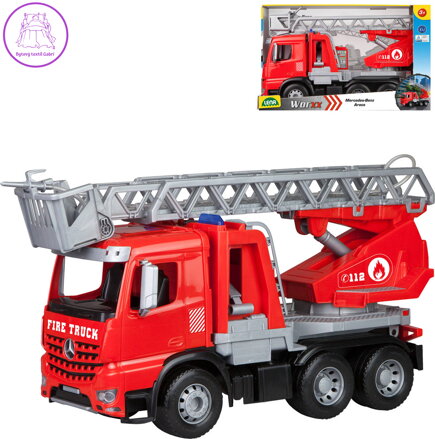 LENA WORXX Auto Mercedes-Benz Arocs hasiči funkční stříká vodu