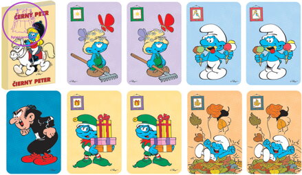 AKIM Hra karetní Černý Petr Šmoulové *SPOLEČENSKÉ HRY*