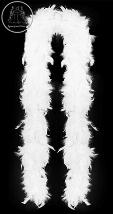 KARNEVAL Boa bílé s peřím 180cm *KARNEVALOVÝ DOPLNĚK*