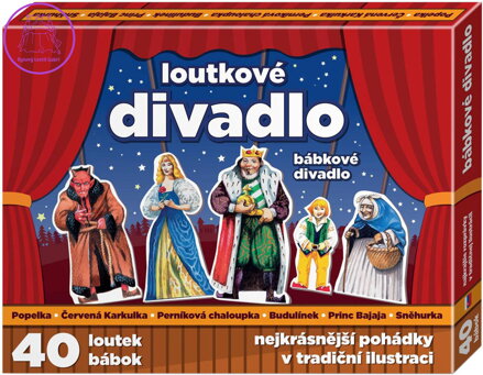 EFKO Divadlo loutkové 40 postaviček s doplňky 7 pohádek v krabici