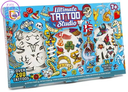 Tetování dětské The Ultimate modré tetovací studio 200+ pro kluky