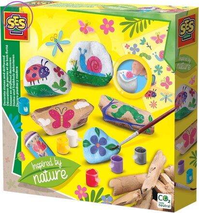 SES CREATIVE Malování kamínků a klacíků kreativní set v krabici