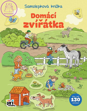 JIRI MODELS Samolepková knížka Domácí zvířátka 130 samolepek
