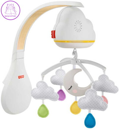 FISHER PRICE Baby kolotoč usínáček s mráčky na baterie Světlo Zvuk pro miminko