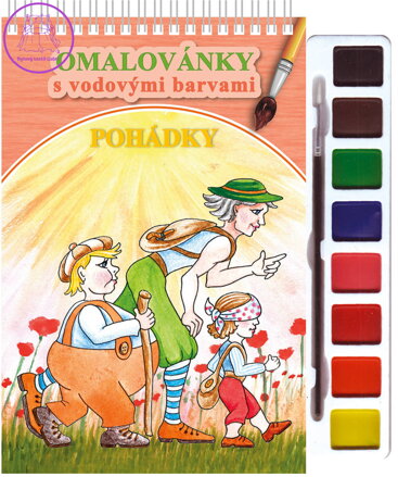 AKIM Omalovánky set s barvami a štětcem Pohádky