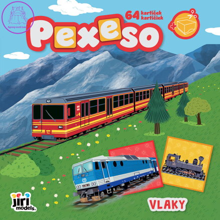 JIRI MODELS Pexeso v sešitu Vlaky s krabičkou a omalovánkou