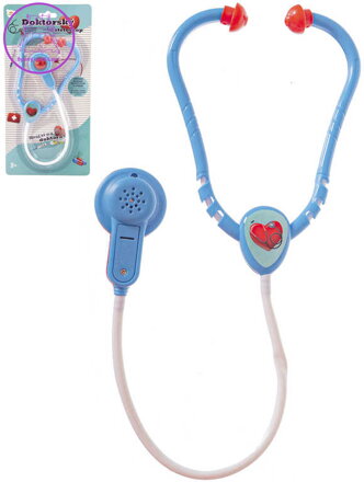 Stetoskop dětský 53cm malý doktor na baterie Světlo Zvuk plast