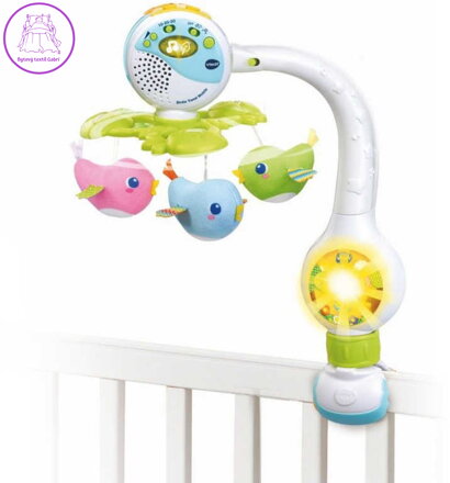 VTECH Baby zpívající kolotoč 3v1 s ptáčky na baterie Světlo Zvuk CZ pro miminko