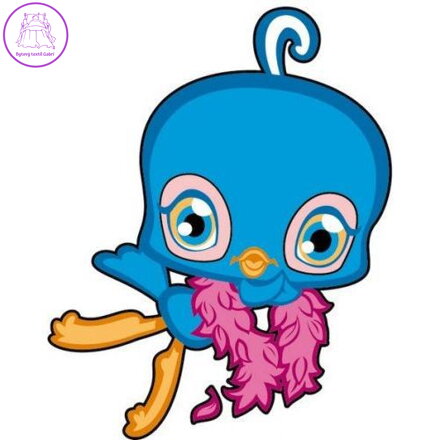 Dekorace Littlest Pet Shop PTÁČEK (pěnová samolepící na stěnu, sklo, nábytek apo