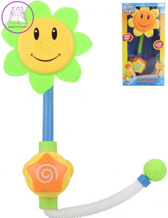 Fontánka sprcha slunečnice s přísavkou baby do vany stříká vodu plast