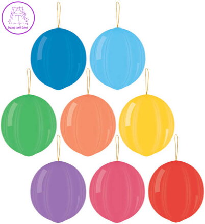 GEMAR Balónek nafukovací punch ball pastelové s gumičkou 45/141 8 barev GPB1