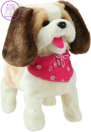 Pejsek s šátkem na baterie chodící na tlesknutí štěká se zvukem