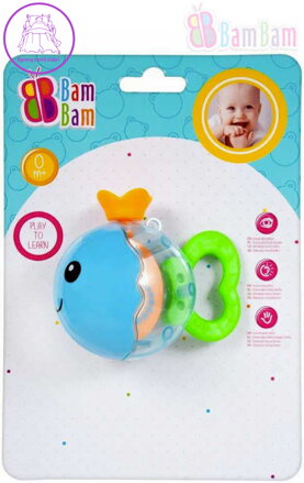 BAM BAM Baby chrastítko RYBIČKA kousátko pro miminko