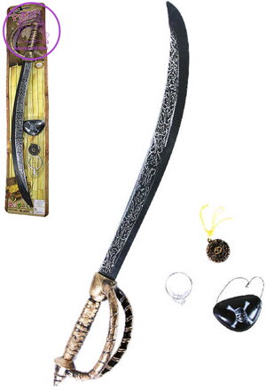 KARNEVAL Šavle pirátská set s doplňky *KARNEVALOVÝ DOPLNĚK*