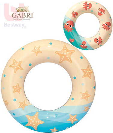 BESTWAY Kruh nafukovací 61cm pláž plavací kolo do vody 36014