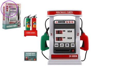 Čerpací stanice (pumpa benzínová) na baterie světlo, zvuk