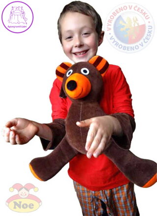 NOE PLYŠ Medvěd znakovací navlékací s popruhy znaková řeč