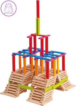 OLYMPTOY DŘEVO Kostky Emma set 200ks v kyblíku *DŘEVĚNÉ HRAČKY*