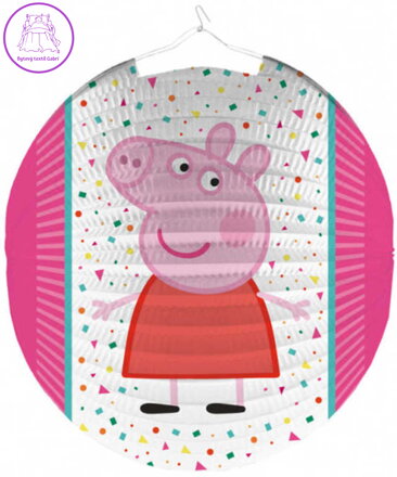 Lampion kulatý prasátko Peepa Pig 25cm na svíčku karton