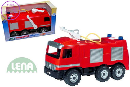 LENA Auto Mercedes hasič 70 cm 2028 (požární auto, stříká vodu)