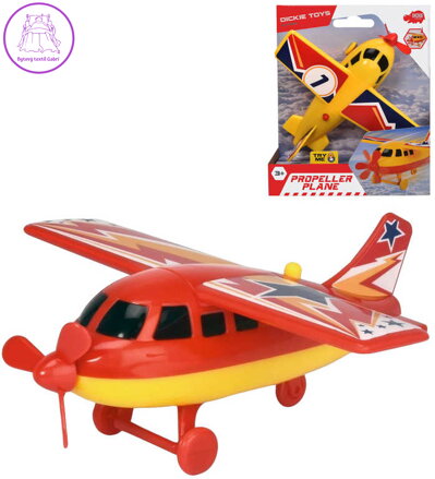 DICKIE Letadlo vrtulové 14cm funkční vrtule na baterie 2 druhy plast