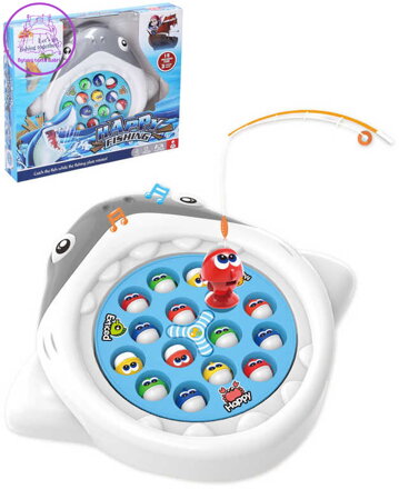 Hra Dětský rybolov rybaření žralok 15 rybek se 3 udicemi malý rybář na baterie Zvuk