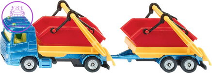 SIKU Auto nákladní set s přívěsem a 2 kontejnery kov 1695