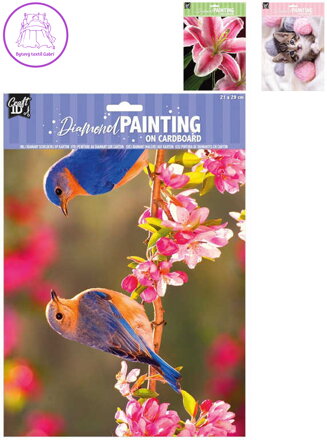 Diamantové malování mozaika A4 příroda Diamond Painting 3 druhy