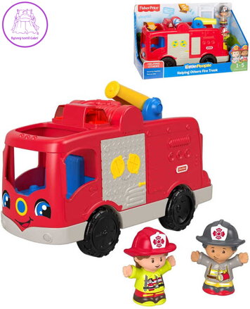 FISHER PRICE Baby Little People Hasičský vůz auto na baterie Světlo Zvuk