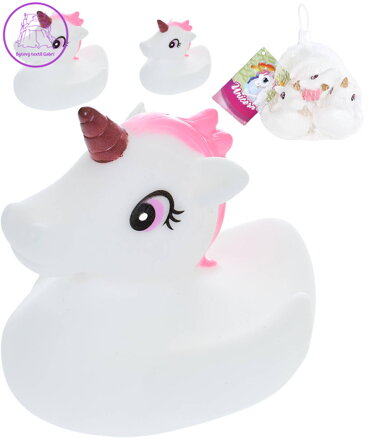 Jednorožec baby plastový set 3ks na koupání do vany do vody pro miminko