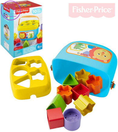 FISHER PRICE Baby moje první vkládačka set kyblík + 10 kostek plast pro miminko