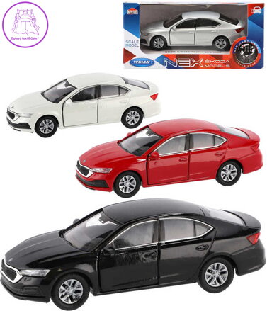 WELLY Auto model Škoda Octavia kov 11cm volný chod 1:34 různé barvy